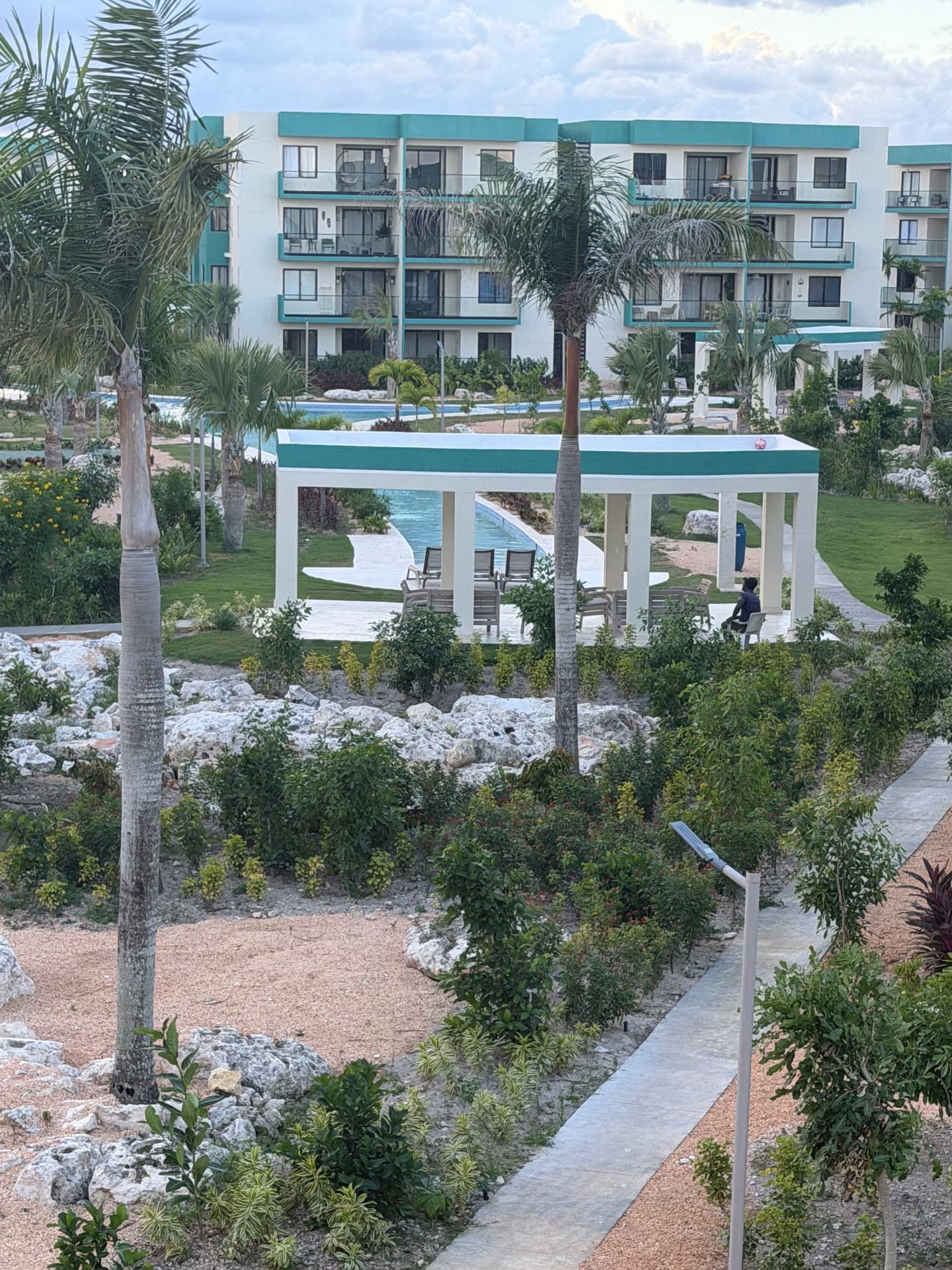 Gazebo & garden view — Serena Village condo, Punta Cana