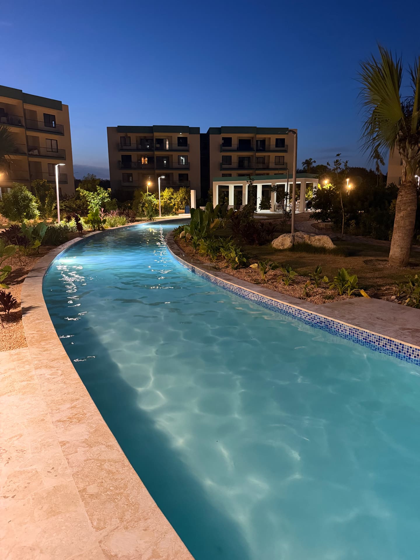 Basen o zmierzchu — Serena Village, Punta Cana